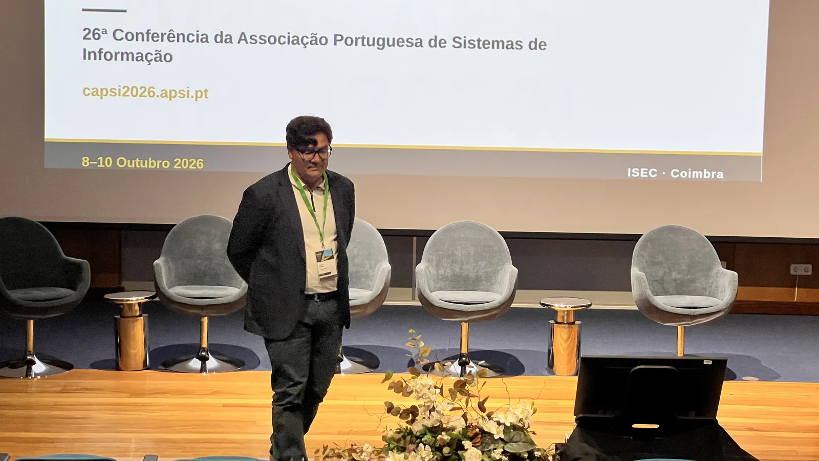 Um orador da Proportione numa conferência sobre sistemas de informação, em Coimbra.